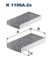 Innenraumfilter Aktivkohlefilter K 1198A-2x FILTRON für HONDA CR-V II FR-V