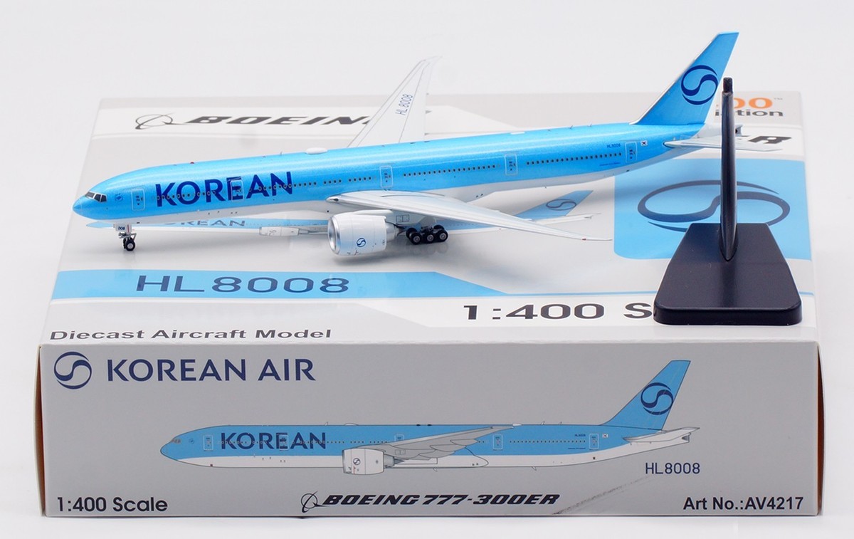 Aviation 1:400 Korean Air Boeing B777-300ER Diecast Aircraft