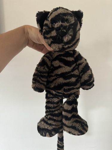 Jellycat Cara Charismatic Cat - Black & Brown Striped Cat With Long Tail - Picture 8 of 8