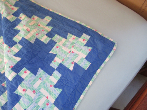 Vintage Hand Sewn Feed Sack Unusual SPIRIT of ST. LOUIS ~PINWHEEL Quilt 85"x75" - Picture 4 of 21