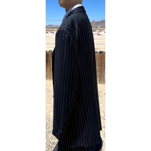 Steve Harvey Pinstripe Suit Set Mens 48 Blazer Jacket 40X34 Pants cashmere blend - Picture 16 of 24