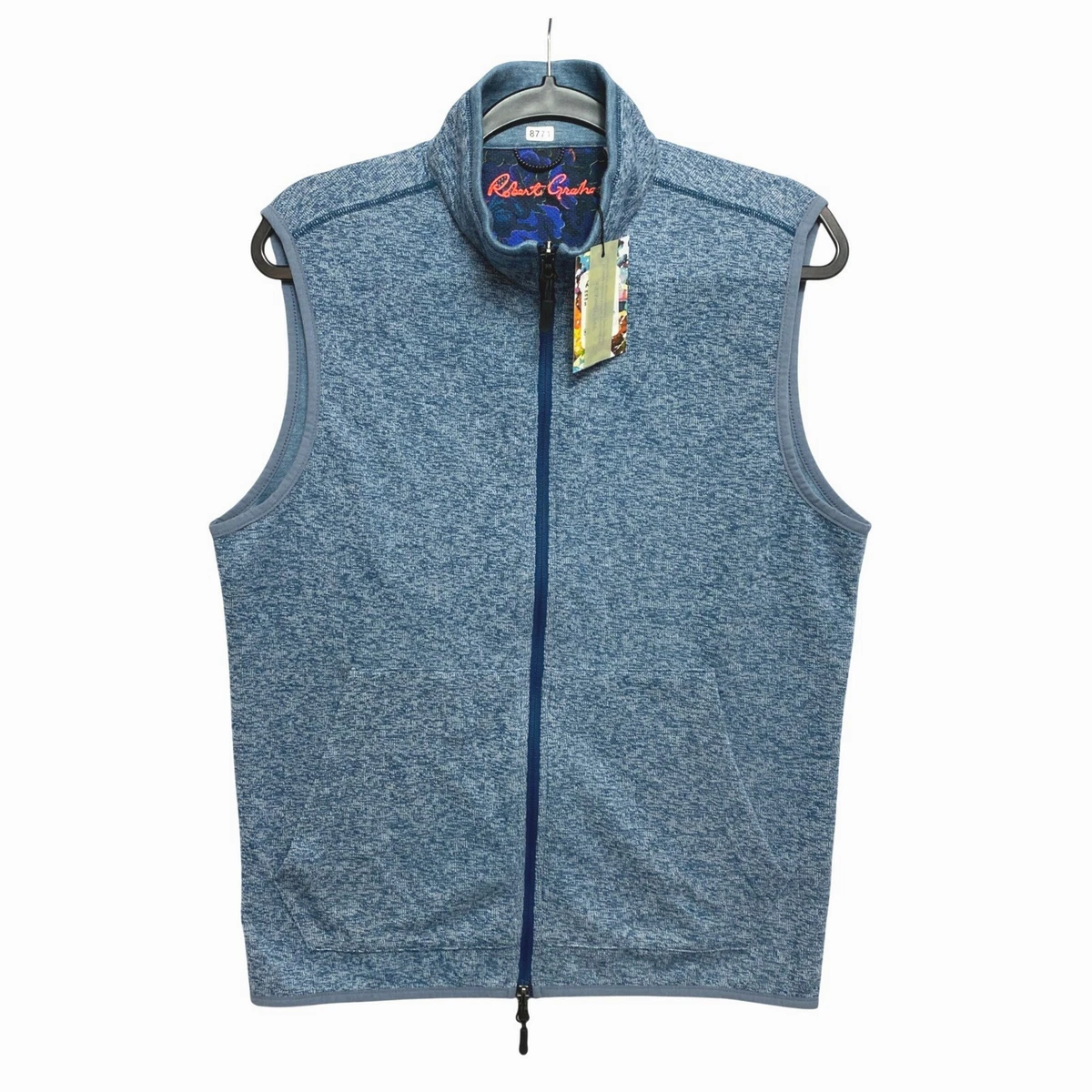 Tommy Hilfiger Homme Pull Taille L Haut Cou 1/4 Fermeture Éclair Orange