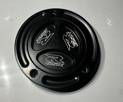 Engraved GSXR Gas Cap for 2004-up Suzuki GSXR 600/750 Black Keyless Gas Cap - Picture 3 of 4