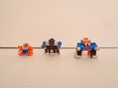 Galoob Micro Machines Z-Bots Linkbots Skrapheaper 3 Action Figure Set Complete