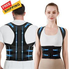 Posture Corrector for Women and Men, Back S Waist 25.19-30.70 , Black