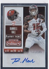 2015 Rannell Hall Contenders Playoff Ticket  Auto  RC 111/199    #156 (A2774)