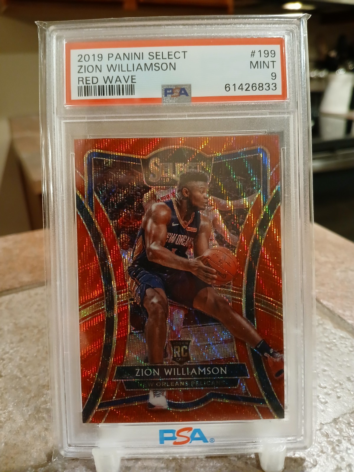 2019-20 Select Zion Williamson PSA 9 Ruby Red Wave #199 RC Rookie