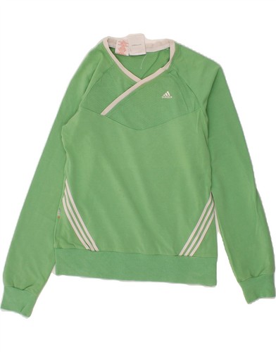 Adidas Mädchen Sweatshirt Pullover 13-14 Jahre grün Baumwolle BW14