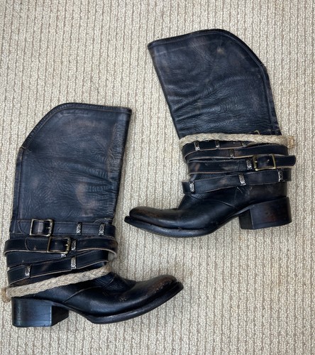 Freebird Drove Westernstiefel Gr. 7 Reißverschluss braun Patina - Bild 1 von 9