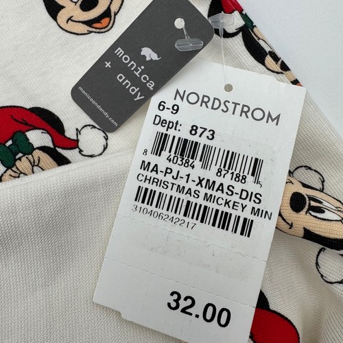 Disney Monica Andy Mickey Mouse Weihnachten Pyjama & Toby Footie Baby 6-9M Paket - Bild 5 von 9