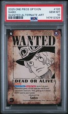 Sabo 120 Wanted Poster OP13-120 Carrying on His Will Foil PSA 10