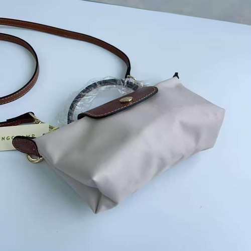 LONGCHAMP Tote Shoulder Bag Handbag Pliage XS Mini White Brown Crossbody New - Picture 5 of 12