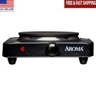 Electric Hot Plate 750W Single Burner Die-Cast Compact Portable Cooking New