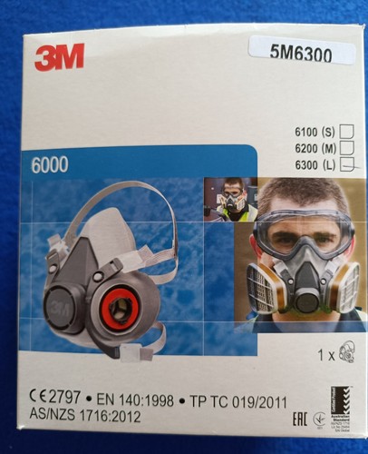3M Halbmaske Halbmaskenkörper Atemschutzmaske Atemschutz Maske 6300 Gr. L
