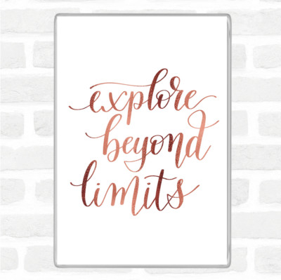 Explore Beyond Limits Zitat Jumbo Kühlschrankmagnet