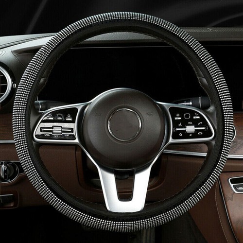 15'' Universal Bling Rhinestone Car Steering Wheel Cover White Auto Accessories - Bild 2 von 9