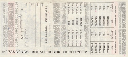 The Provincial $5 Lottery Ticket 2 Draws Starting January 29, 1978 - Imagen 2 de 2