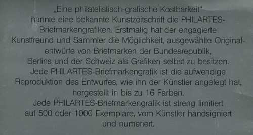 EDICIÓN ARTE 1986 BRD 1278 EUROPA CEPT ARTE MICHELANGELO ¡FIRMADO A MANO!! - Imagen 3 de 3