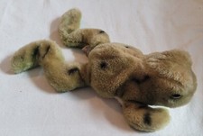Vintage Spotted Green Frog Stuffed Animal R. Dakin 1975 Plush 10" Laying Down