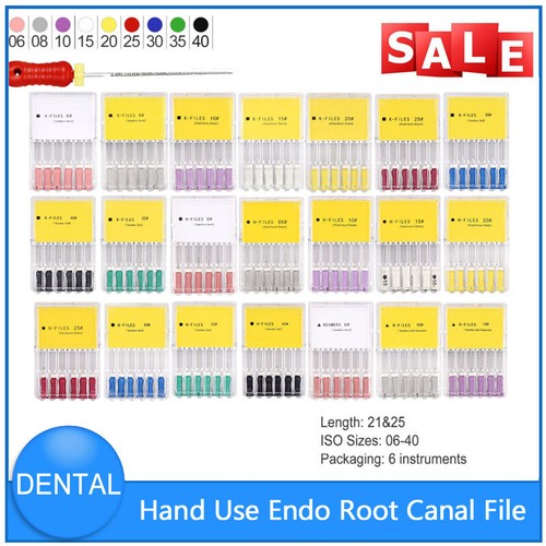 21/25mm Dental Endodontic Endo Root Canal K Files Niti Steel IN Length Hand Use - Picture 2 of 16