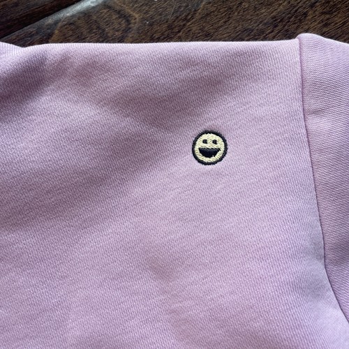 Adidas Men's Sweatshirt Emoji Hoodie Smiley Face Size Small Purple - Picture 9 of 9