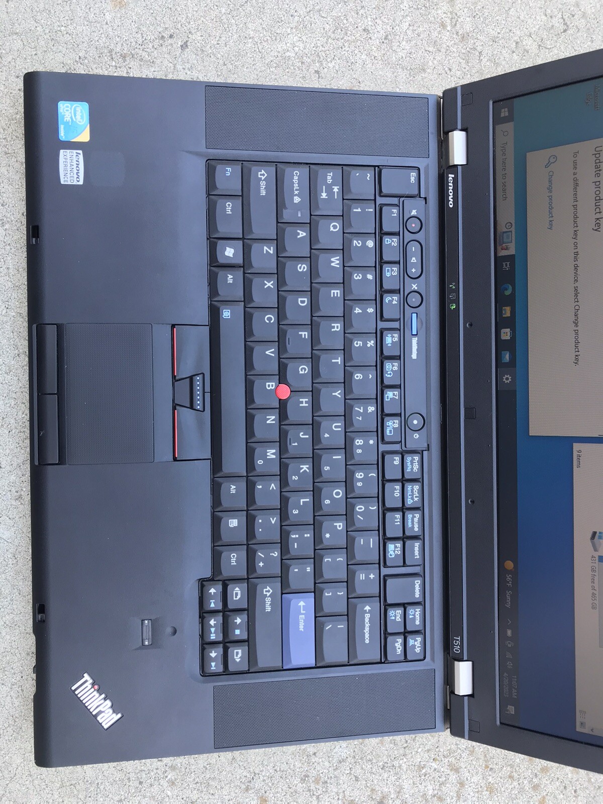 Lenovo ThinkPad T510 15.6", i5 M520 2.40GHZ 6GB 500GB HDD Windows 10 Enterprise - Picture 11 of 12