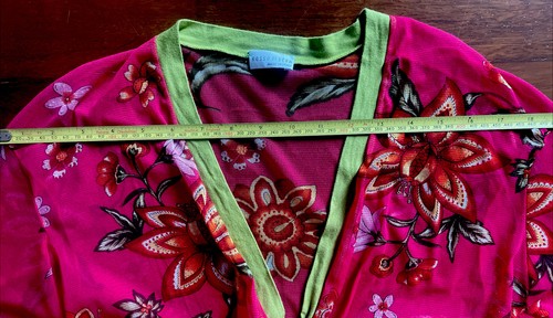 Y2K Top Floral Long 3/4 Bell Sleeves Fairy Boho Designer Sz S Made In Italy - Picture 9 of 11
