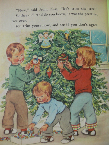 Vintage Little Golden Activity Book ~ TRIM THE CHRISTMAS TREE ~ Complete ~ GREAT - Imagen 15 de 15