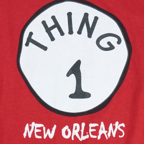 Kids Dr Seuss Thing 1 & Thing 2 Red T-shirts - New Orleans - Youth Medium - Picture 4 of 9