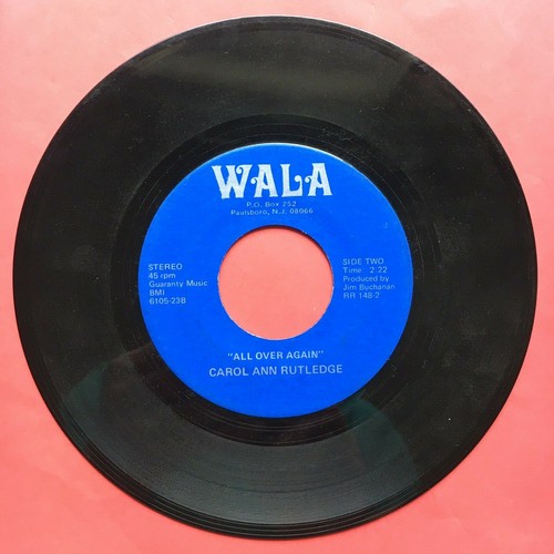 ROLL IT AROUND IN YOUR MIND CAROL ANN RUTLEDGE STEREO 45 VINYL RECORD WALA - Picture 3 of 4