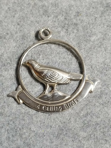 Plato de Plata Godinger 4 Pájaros Llamadores Adorno de Navidad de los 12 Días de Cristo - Imagen 1 de 2