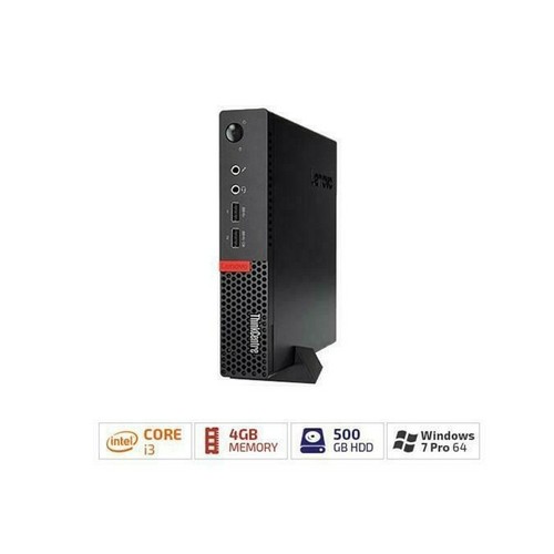 Lenovo 10T7001GUS ThinkCentre M720q i3-8100T 3.1GHz 4GB RAM 1TB HDD Win 10 Pro - Picture 1 of 7