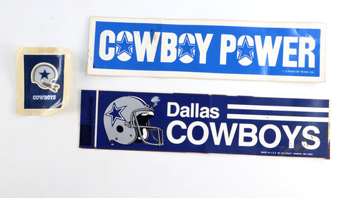 Vtg 6 NFL Official Dallas Cowboys Place Mats Bumper Stickers Wrapping Paper NEW - Picture 9 of 12