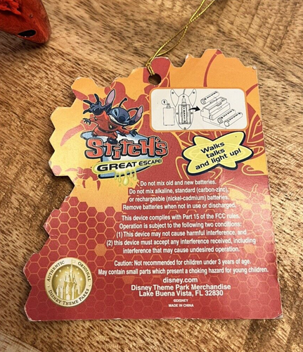 DISNEY PARKS STITCH'S GREAT ESCAPE ANDROID STITCH WALKS TALKS LIGHTS TESTED (P) - Picture 12 of 12