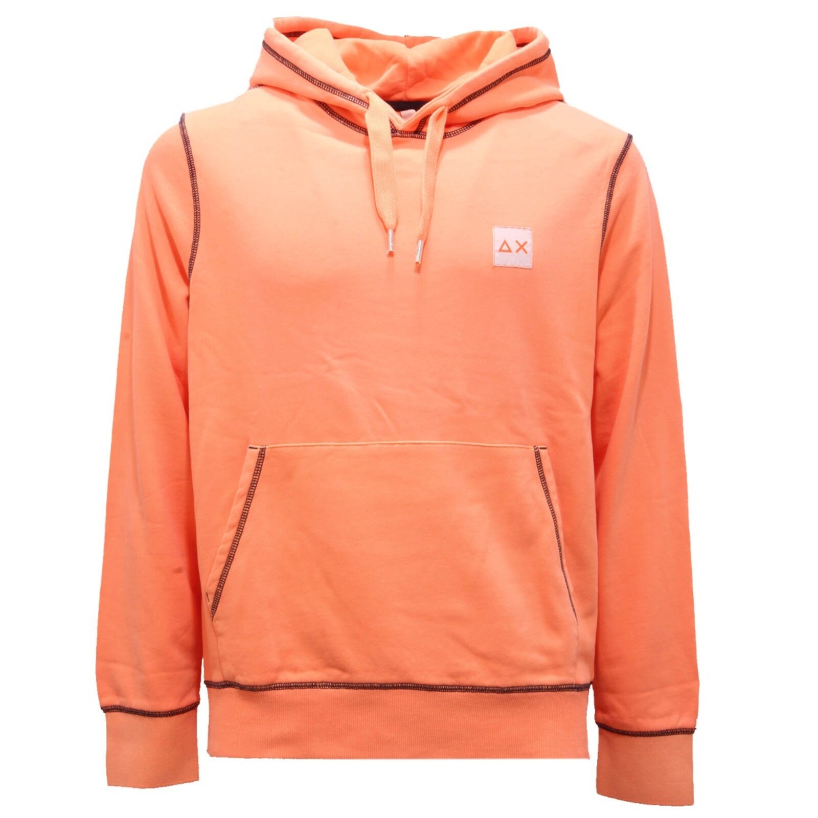 4031AH мужская оранжевая толстовка felpa uomo SUN68 fluo 16890₽