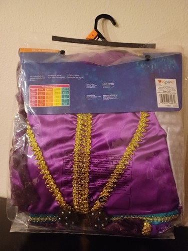 Mädchen Disney Prinzessin Jasmin Live Action lila Deluxe Kostüm Medium 8-10 NEU - Bild 6 von 12