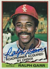 RALPH GARR CHICAGO WHITE SOX  SIGNED 1976 TOPPS TRADED CARD #410T