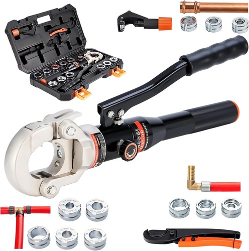 Heavy-Duty Hydraulic Crimping Tool for Copper & F1807 PEX with Multiple Dies - Picture 3 of 8