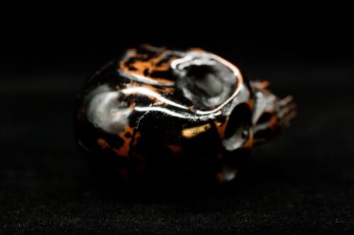 Signed Edo Period Wooden NETSUKE Skull Japanese Antique Woodcraft - Picture 14 of 19