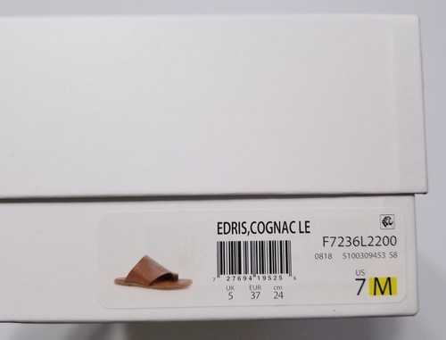 NIB Vince Edris Leather Sandal Slides in Cognac (Brown) $250 - Picture 19 of 24