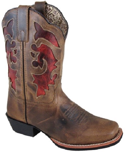 Nuevo Damas Smoky Mountain botas-Cuero-Marrón y Rojo-dedo del pie cuadrado de 9 Nuevo Nuevo Nuevo Damas Smoky Mountain botas-Cuero-Marrón y Rojo-dedo del pie cuadrado de 9 disfrutando de sus compras