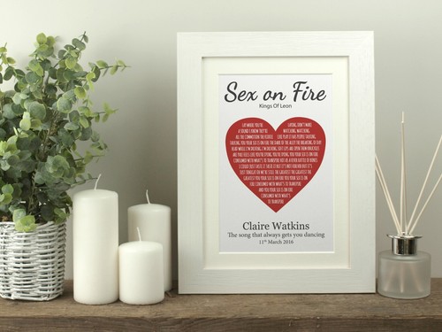 Personalised Song Lyrics Print / First Dance / Wedding Anniversary present VA110 - Picture 8 of 12