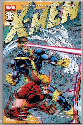X-Men #1 1991 Pan Dimensional 3D Edition with glasses Claremont Jim Lee gatefold