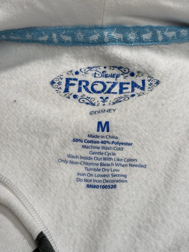 Disney Frozen Olaf Hoodie Jacket Kids M Zipper Front, Whimsical Snowman - Picture 6 of 14