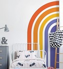 Colorful Elongated Half Rainbow Wall Decals, Stickers, Wall Art Decoration 555
