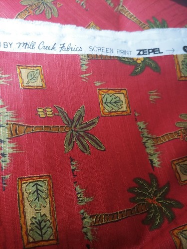 MILL CREEK FABRICS SCREEN PRINT WITH PALM TREES 4 YARDS - Picture 2 of 4