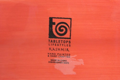 Tischplatte Lifestyles "Kashmir" rot rechteckig Servierplatte - 14x7" - Bild 7 von 7