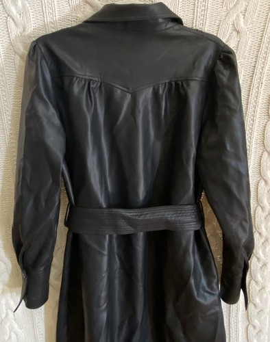 Nuovo! GRACIA Cappotto Trench/Vestito Mido Pelle Vegan Matrice Gotica Donna L - Foto 8 di 10