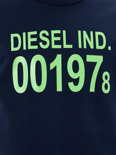 Diesel - Mens Regular Fit Logo Sweatshirt Dark Blue - S-GIRK-J3 - Picture 3 of 3