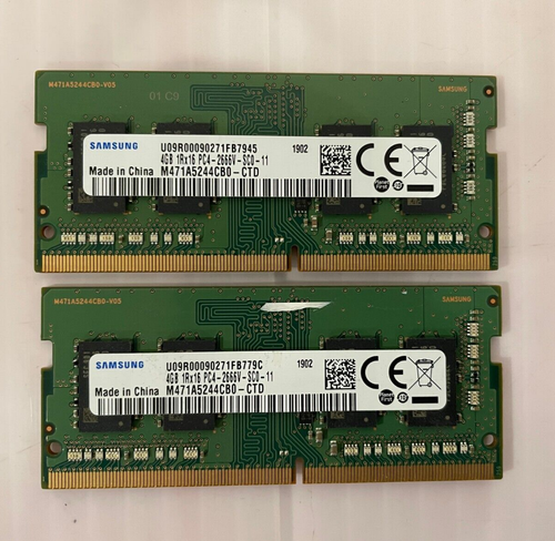 Samsung 8 GB (2 x 4 GB) PC4-2666V memoria computer portatile SO-DIMM RAM M471A5244CB0-CTD - Foto 1 di 2